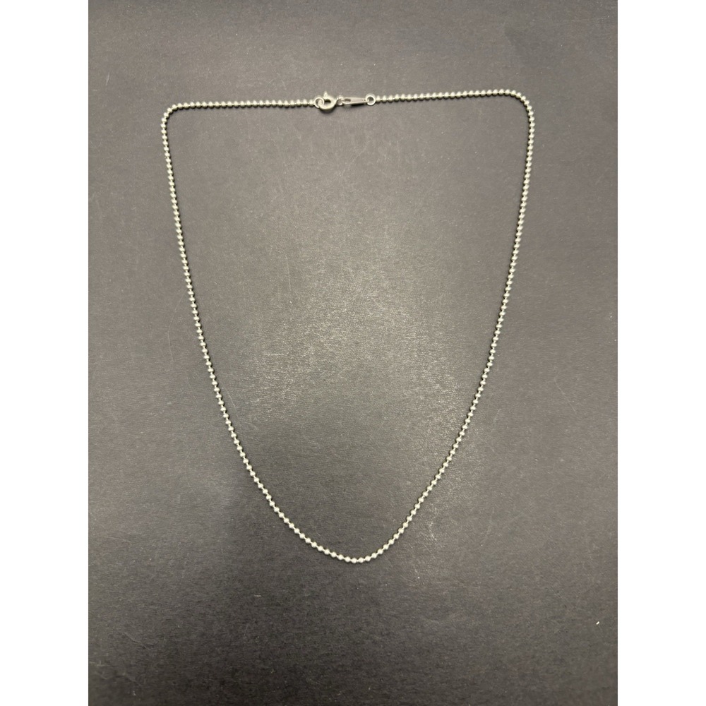 16" Sterling Silver Bathtub Chain Necklace 925 2.8 Grams 925 H18